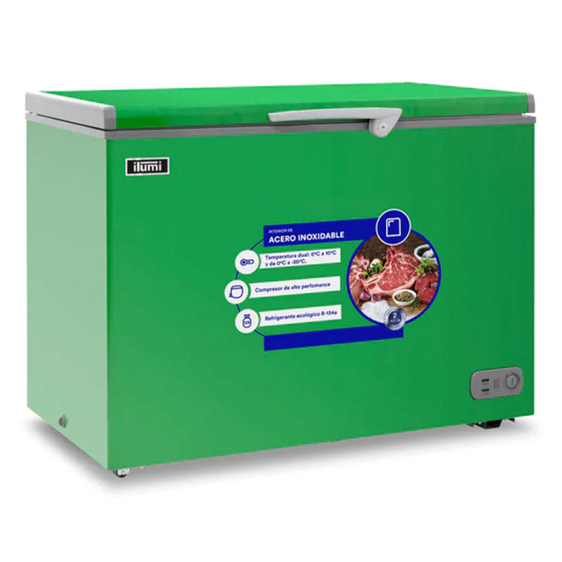 Congelador con tina de Acero Inoxidable de 340 litros Ilumi TFI-3400GR