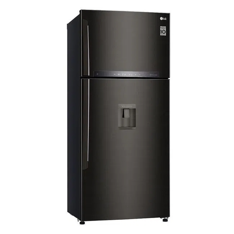 Refrigeradora LG Top Freezer GT51SGD 509L Negro Acero