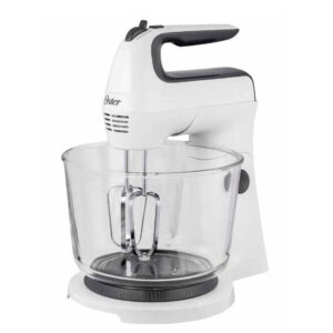 Batidora de mano y pedestal Oster blanca con acción giratoria única FPSTHS3611